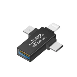 Adaptador USB 3 en 1 OTG Black 1 Ud