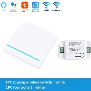 1/Gang Smart Switch Wifi + 1/Rele White