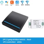 1/Gang Smart Switch Wifi + 1/Rele Black