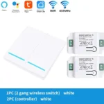 2/Gang Smart Switch Wifi + 2/Rele White