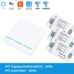 3/Gang Smart Switch Wifi + 3/Rele White